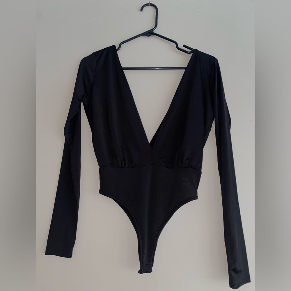 Naked Wardrobe Black Sexy Bodysuit
